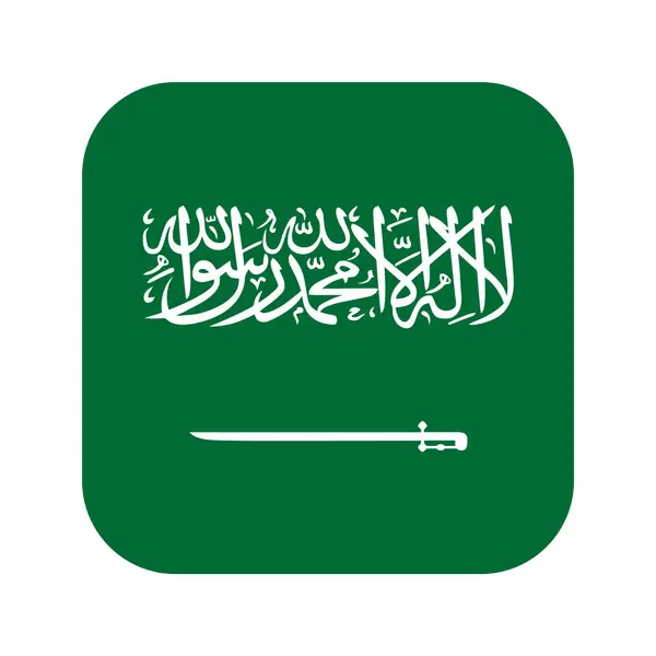 Arabia Saudyjska Flaga Prosta Ilustracja Dzień Niepodległości Lub Wyborów — Wektor stockowy