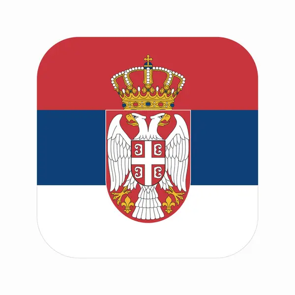 Bandeira Sérvia Ilustração Simples Para Dia Independência Eleição —  Vetores de Stock