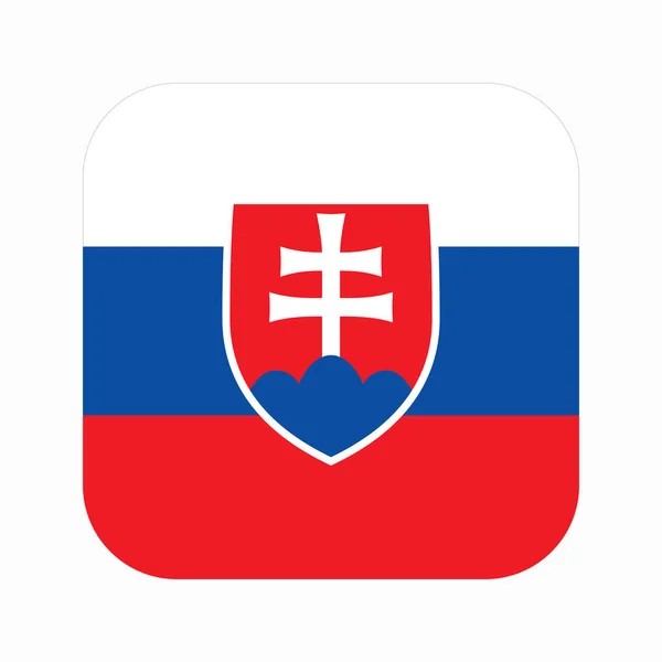 Словацький Прапор Простий Приклад Дня Незалежності Або Виборів — стоковий вектор