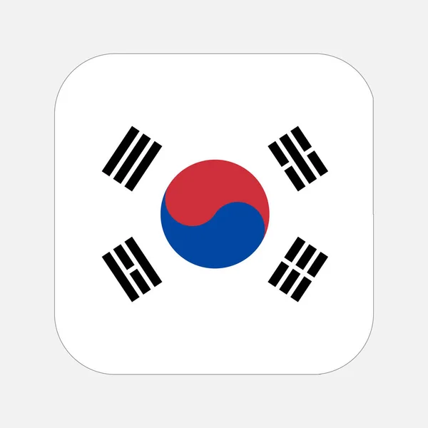 Прапор Південної Кореї Проста Ілюстрація Дня Незалежності Або Виборів — стоковий вектор