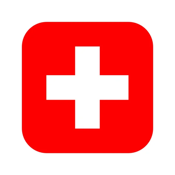 Svájc Zászló Egyszerű Illusztráció Függetlenség Napja Vagy Választás — Stock Vector