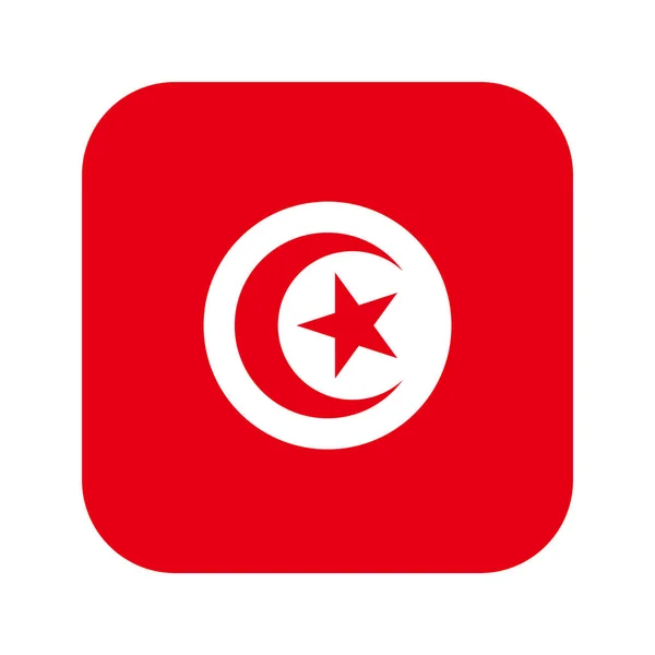 Tunus Bayrağı Bağımsızlık Günü Veya Seçim Için Basit Bir Illüstrasyon — Stok Vektör