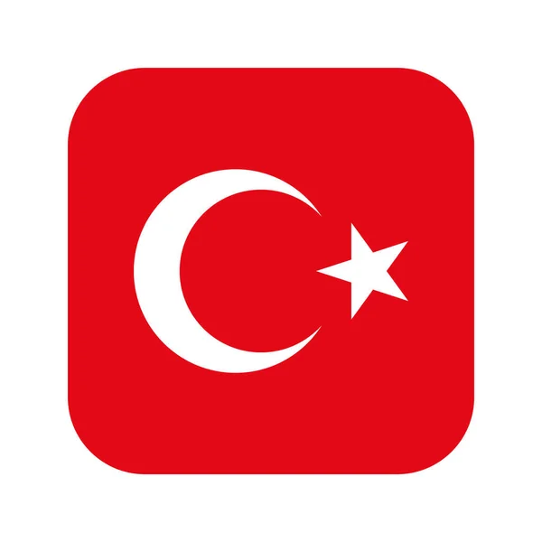 Turquie Drapeau Illustration Simple Pour Jour Indépendance Élection — Image vectorielle