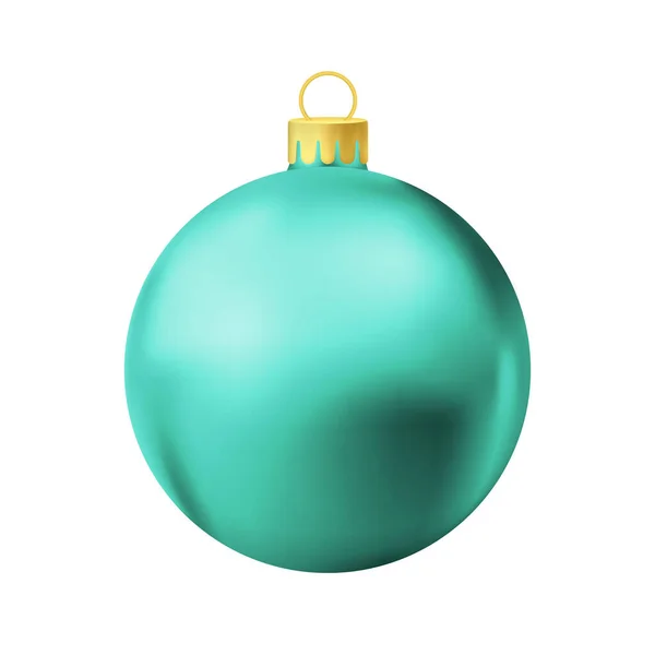 Turquoise Christmas Tree Ball — Stock Vector