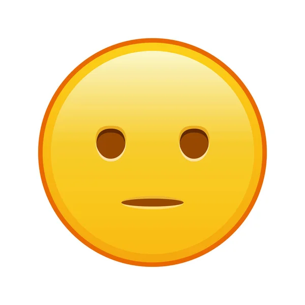 Visage Bâillant Grande Taille Sourire Emoji Jaune — Image vectorielle