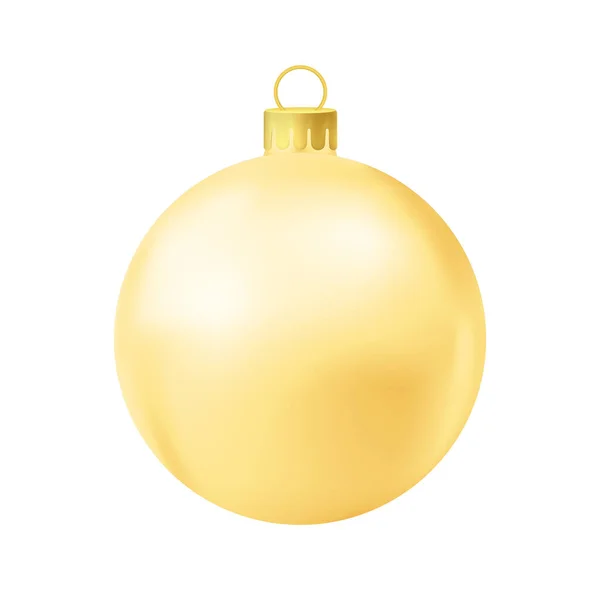 Gele Kerstboom Bal — Stockvector