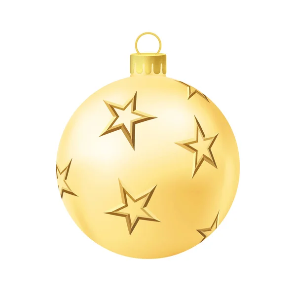 金星般黄的圣诞树球 — 图库矢量图片