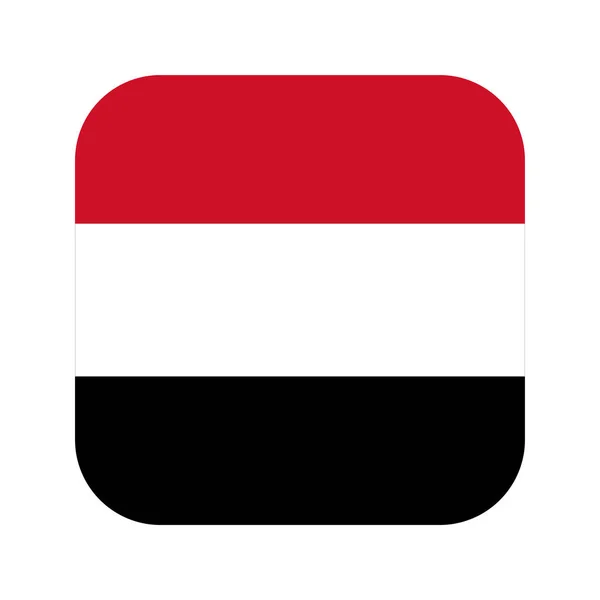 Jemen Flagga Enkel Illustration För Självständighet Dag Eller Val — Stock vektor