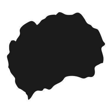 Arkaplanda sınırların izole edildiği son derece ayrıntılı Makedonya haritası