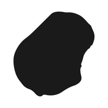 Arkaplanda sınırların izole edildiği son derece ayrıntılı Nauru Cumhuriyeti haritası