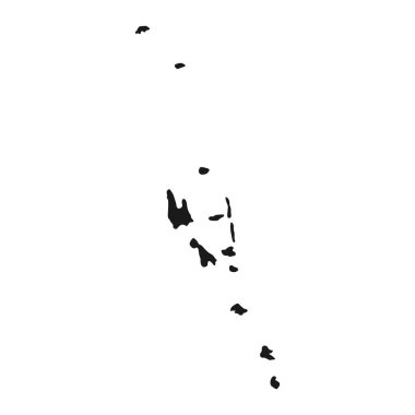 Arkaplanda izole edilmiş sınırları olan son derece ayrıntılı Vanuatu haritası