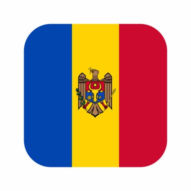 Moldova bayrağı bağımsızlık günü veya seçim için basit bir illüstrasyon