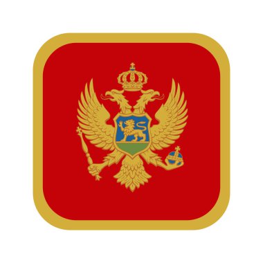 Karadağ bayrağı bağımsızlık günü veya seçim için basit bir illüstrasyon