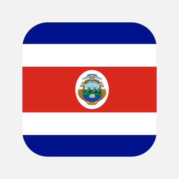 Bandeira Costa Rica Ilustração Simples Para Dia Independência Eleição — Vetor de Stock