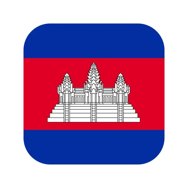 独立記念日や選挙のためのカンボジアの旗シンプルなイラスト — ストックベクタ
