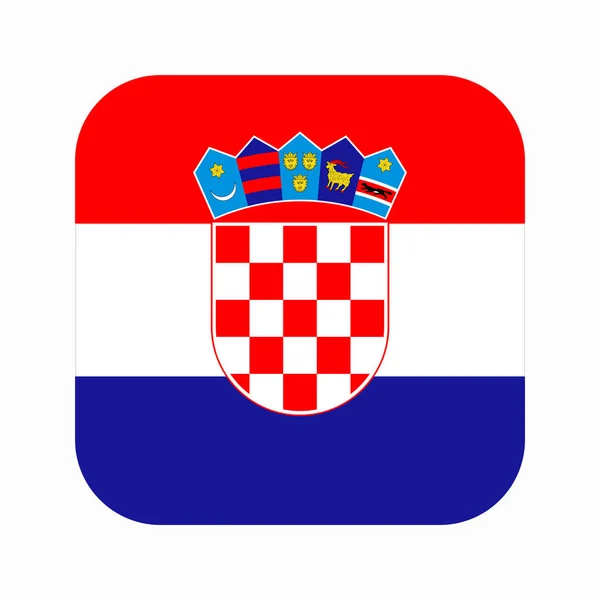 Kroatien Flagga Enkel Illustration För Självständighetsdag Eller Val — Stock vektor