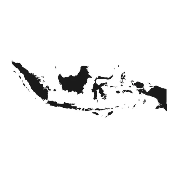 Mappa Indonesiana Altamente Dettagliata Con Confini Isolati Sullo Sfondo — Vettoriale Stock