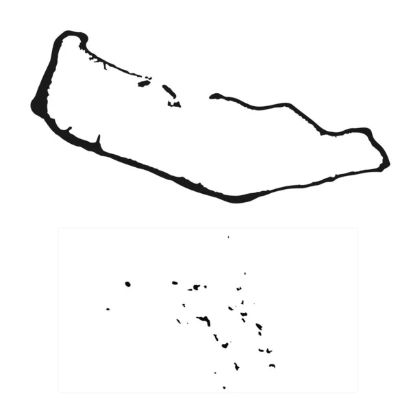 Isole Marshall Altamente Dettagliate Con Mappa Majuro Con Confini Isolati — Vettoriale Stock