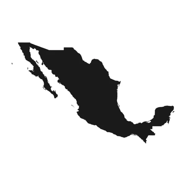 Подробная Карта Мексики Изолированными Границами Заднем Плане — стоковый вектор