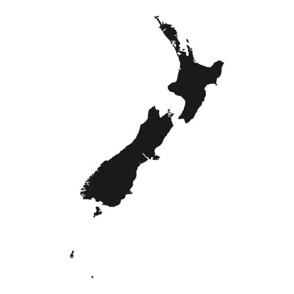 Zeer Gedetailleerde Kaart Van Nieuw Zeeland Met Achtergrond Geïsoleerde Grenzen — Stockvector