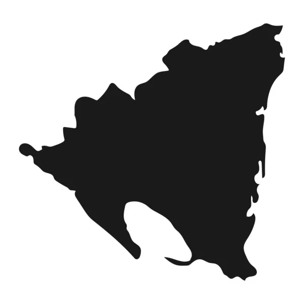 Carte Très Détaillée Nicaragua Avec Frontières Isolées Arrière Plan — Image vectorielle