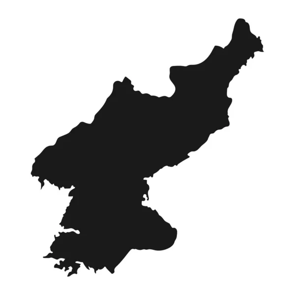 Wysoko Szczegółowa Mapa Korei Północnej Odizolowanymi Granicami Tle — Wektor stockowy