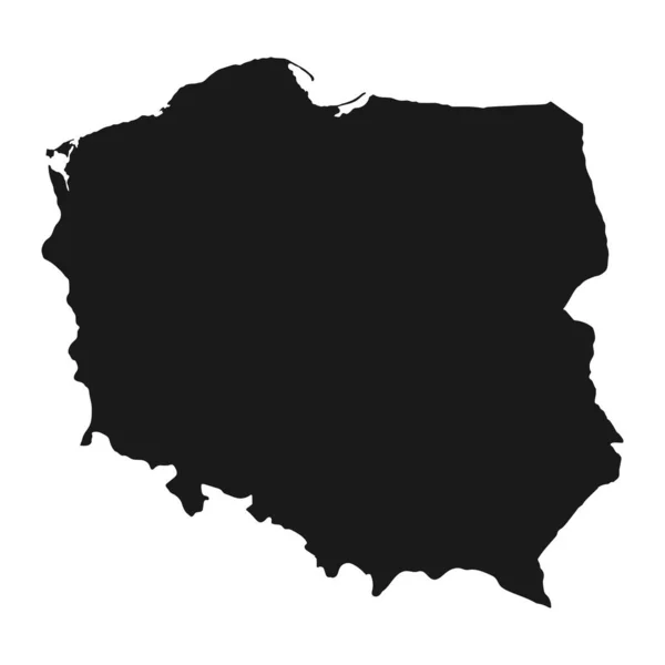 Carte Très Détaillée Pologne Avec Des Frontières Isolées Arrière Plan — Image vectorielle