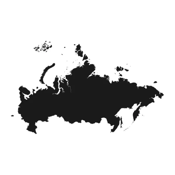 背景に孤立した境界線を持つ非常に詳細なロシア連邦地図 — ストックベクタ