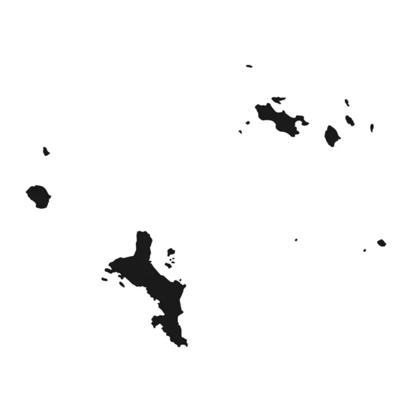 背景に孤立した境界線と非常に詳細なセーシェル地図 — ストックベクタ