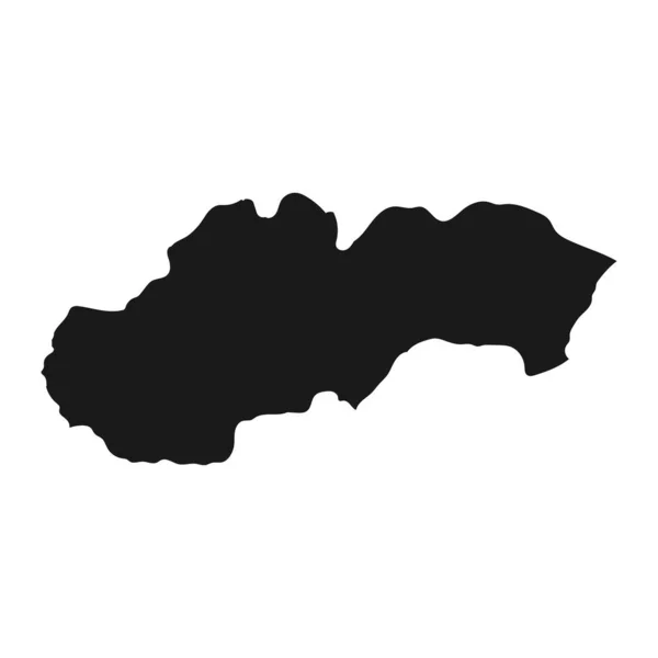 Carte Très Détaillée Slovaquie Avec Des Frontières Isolées Arrière Plan — Image vectorielle