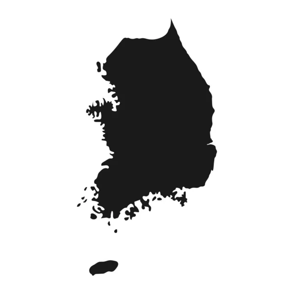한국의 지도와 가뚜렷하게 — 스톡 벡터