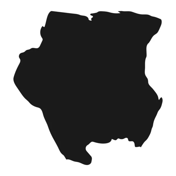 Carte Suriname Très Détaillée Avec Des Frontières Isolées Arrière Plan — Image vectorielle