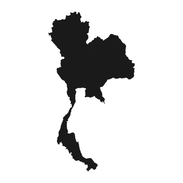 Sehr Detaillierte Thailand Karte Mit Isolierten Grenzen Hintergrund — Stockvektor