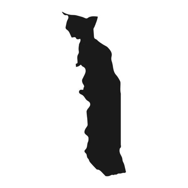 Carte Togo Très Détaillée Avec Des Frontières Isolées Arrière Plan — Image vectorielle