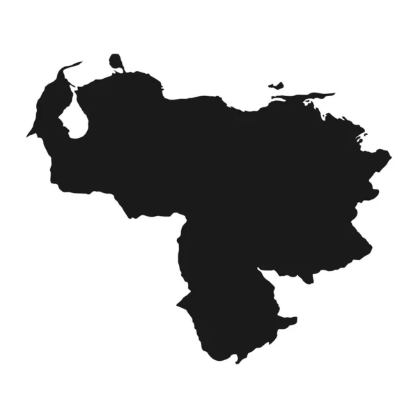 Hochdetaillierte Venezuela Karte Mit Isolierten Grenzen Hintergrund — Stockvektor