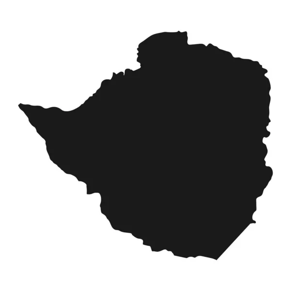 Carte Très Détaillée Zimbabwe Avec Des Frontières Isolées Arrière Plan — Image vectorielle