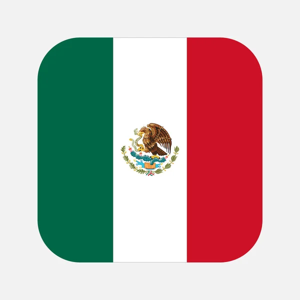 Bandera México Ilustración Simple Para Día Independencia Las Elecciones — Archivo Imágenes Vectoriales