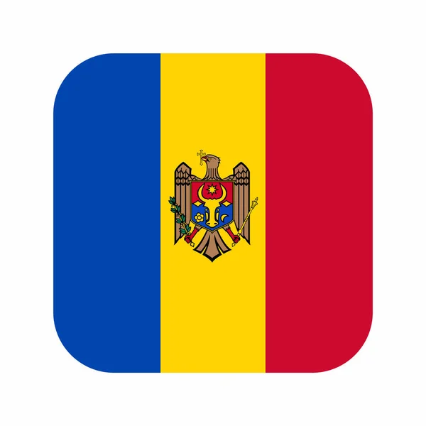Moldavská Vlajka Jednoduchá Ilustrace Pro Den Nezávislosti Nebo Volby — Stockový vektor