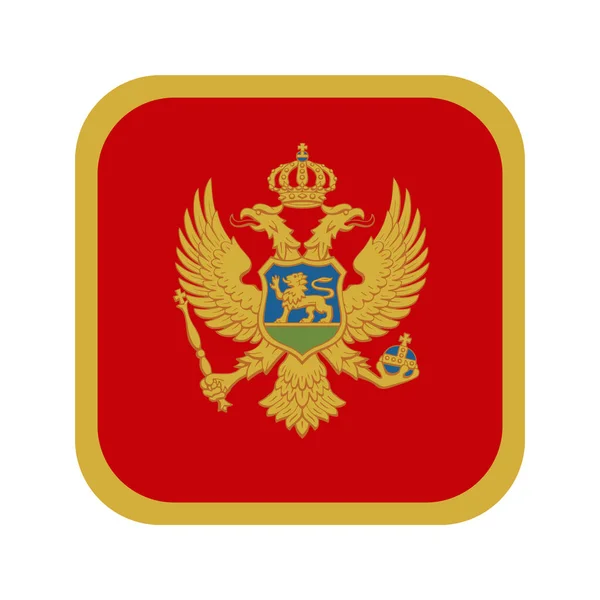 Flaga Czarnogóry Prosta Ilustracja Dzień Niepodległości Lub Wyborów — Wektor stockowy