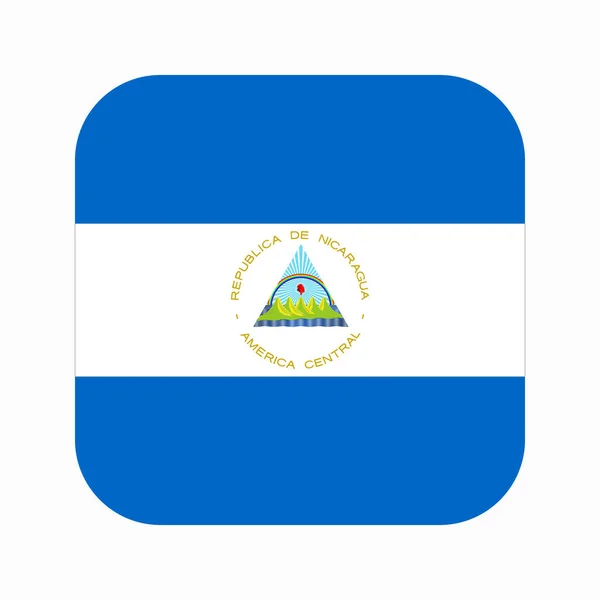 ニカラグアは独立記念日や選挙のための簡単なイラストをフラグ — ストックベクタ