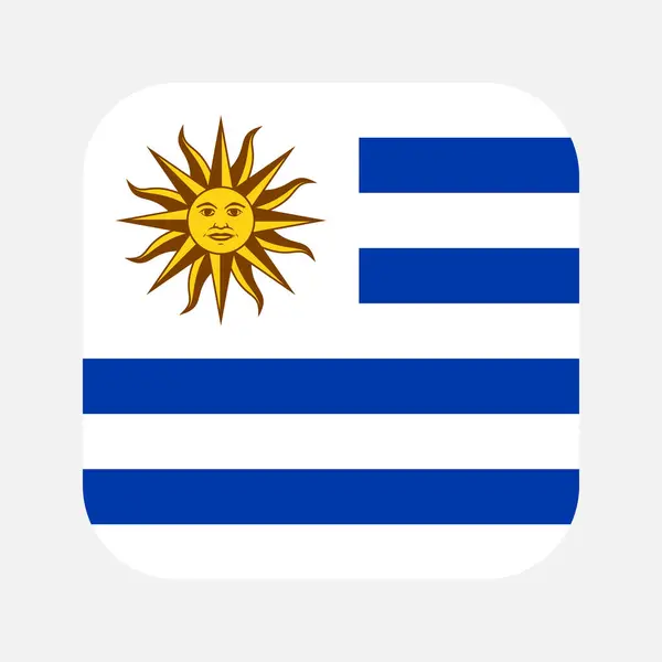 Drapeau Uruguay Illustration Simple Pour Jour Indépendance Élection — Image vectorielle