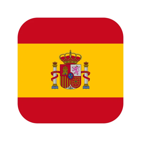 Bandera España Ilustración Sencilla Para Día Independencia Elecciones — Vector de stock