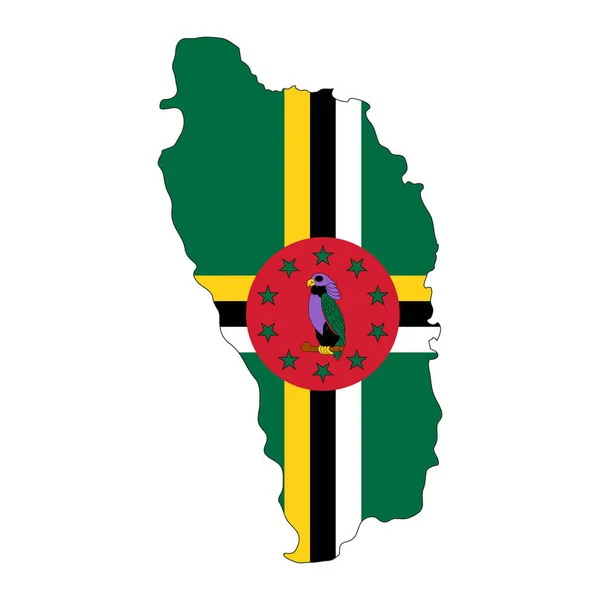 Bandeira Dominica Ilustração Simples Para Dia Independência Eleição —  Vetores de Stock