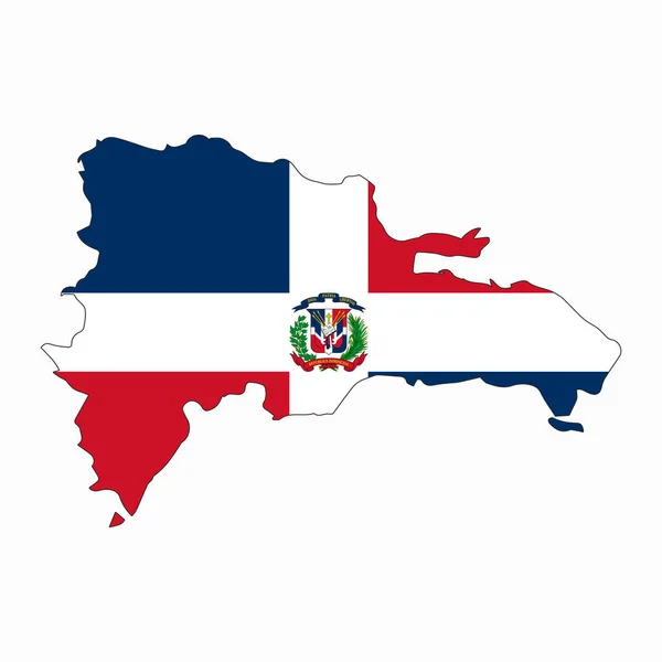 Bandeira República Dominicana Ilustração Simples Para Dia Independência Eleição —  Vetores de Stock