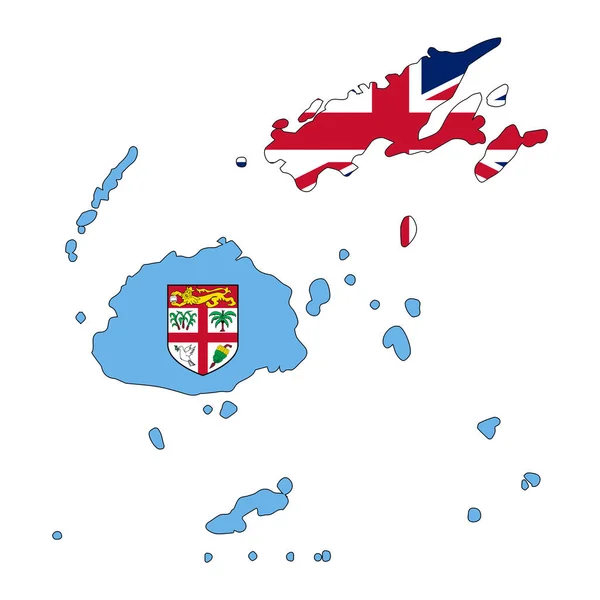 Bandiera Figi Semplice Illustrazione Giorno Dell Indipendenza Delle Elezioni — Vettoriale Stock