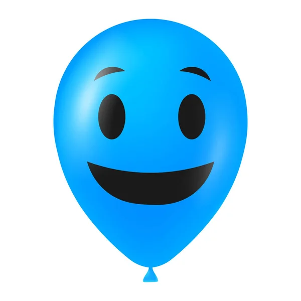 Απόκριες Μπλε Μπαλόνι Εικονογράφηση Τρομακτικό Και Αστείο Πρόσωπο — Διανυσματικό Αρχείο