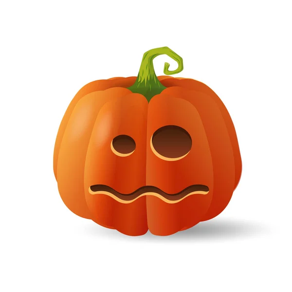 Halloween Scary Orange Pumpkin Holiday Cartoon Concept — Stock Vector