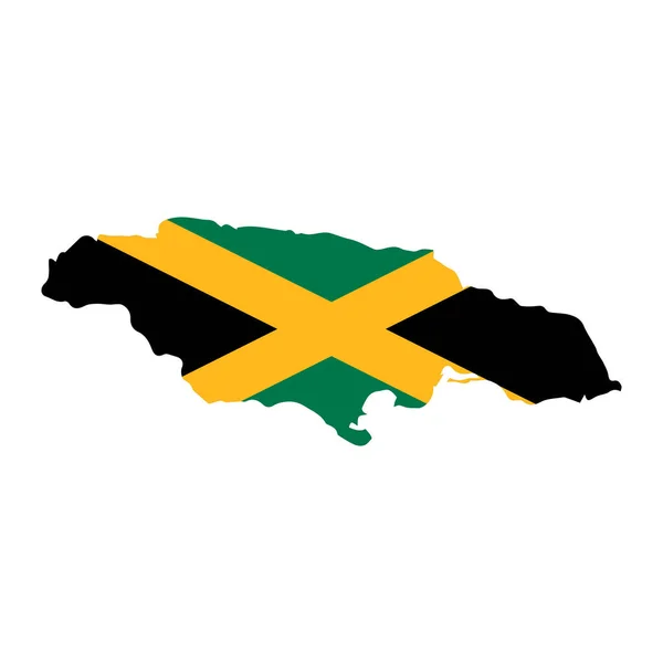 Bandeira Jamaica Ilustração Simples Para Dia Independência Eleição —  Vetores de Stock