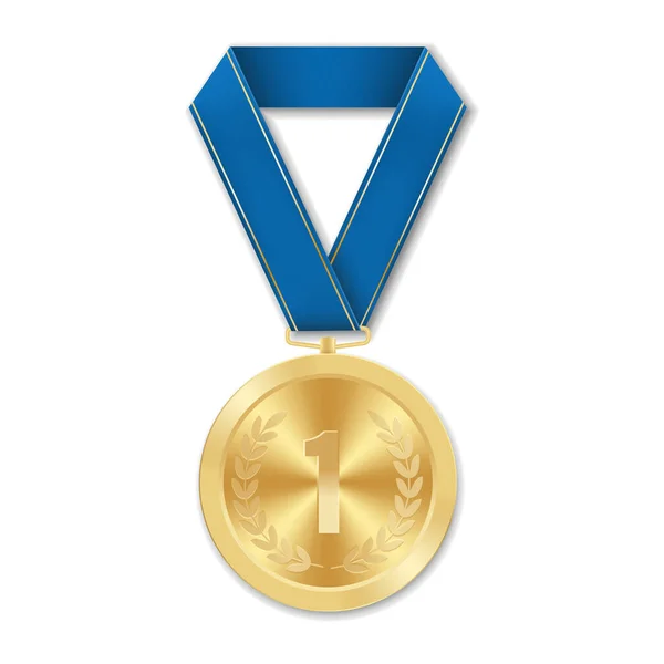 Médaille Avec Numéro Illustration Formes Géométriques — Image vectorielle