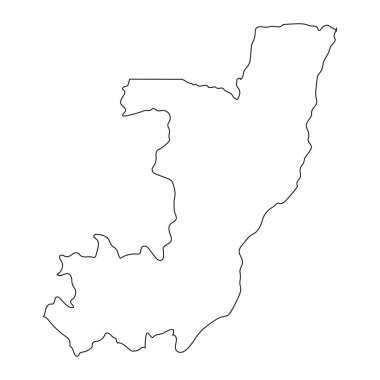 Arkaplanda sınırların izole edildiği son derece ayrıntılı Kongo Cumhuriyeti haritası